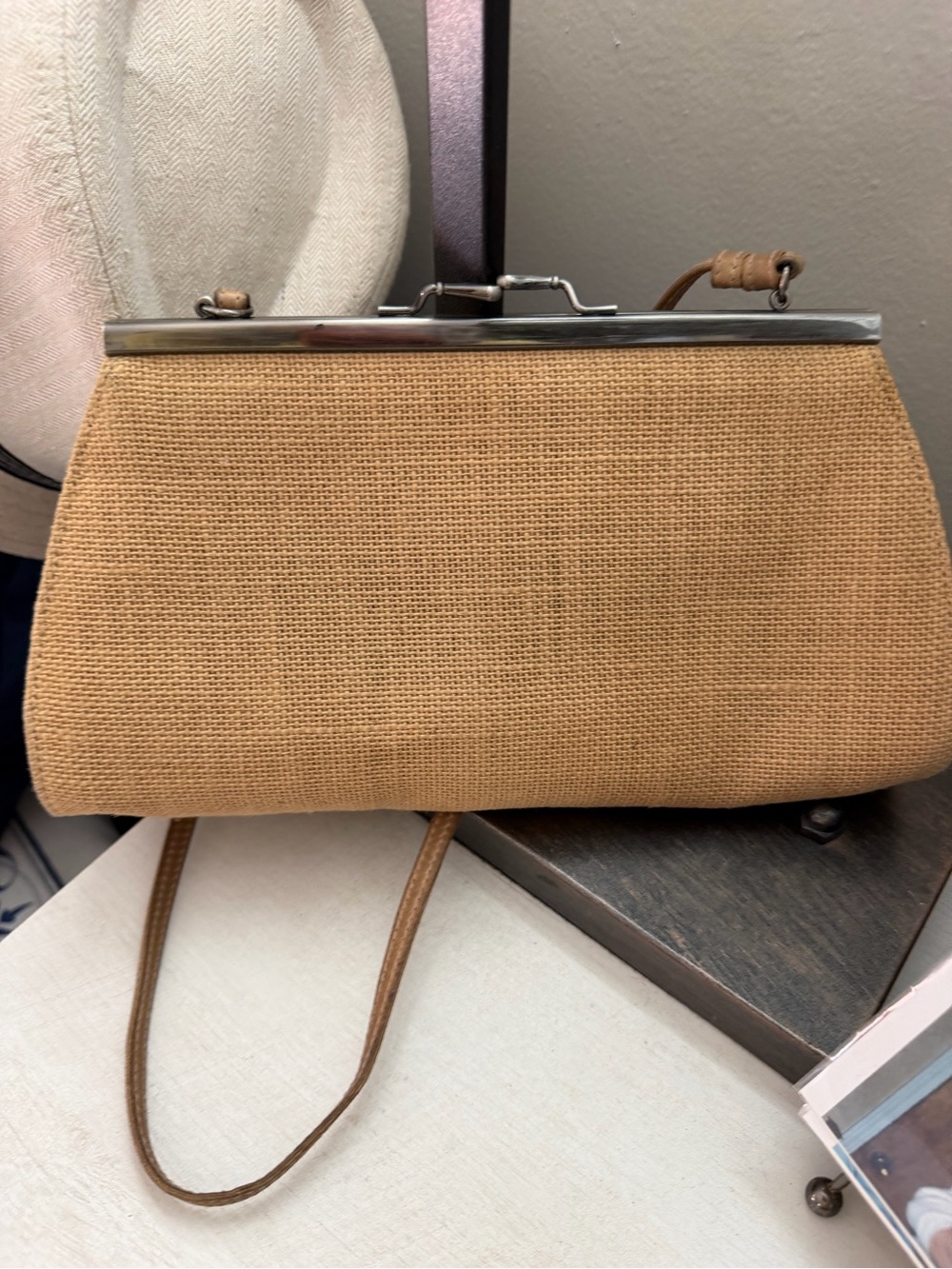 Liz Claiborne Camel/Tan Linen Shoulder Bag